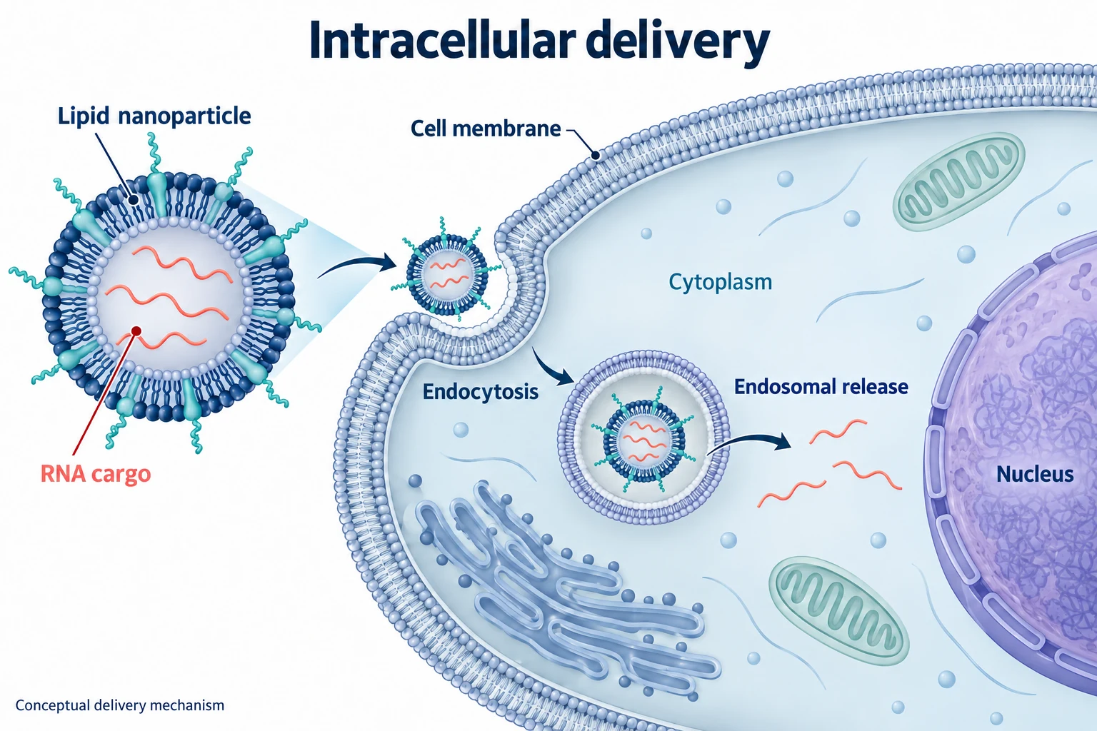 Intracellular nanoparticle delivery